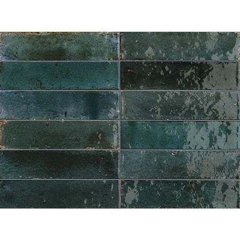 Blue 6x24 Cm Lux Depth 10 Mm Porcelain Stoneware Tiles Marazzi LUME