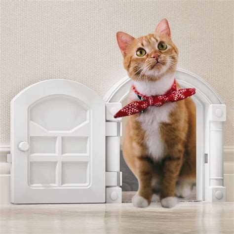 Dropship Cat Door Interior Door; No Noise Interior Cat Door; Indoor Cat Door; Cat Hole Door For ...