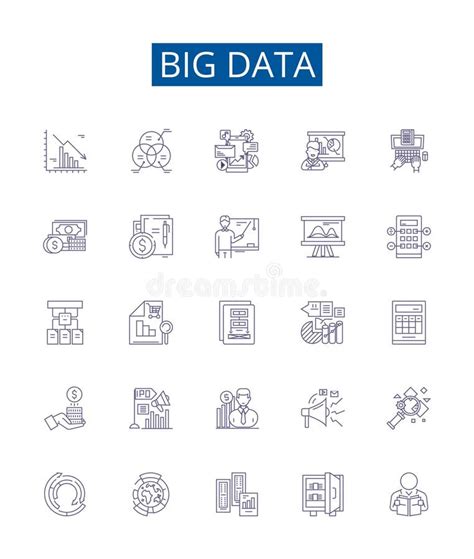 Big Data Line Icons Signs Set Design Collection Of Analytics Storage