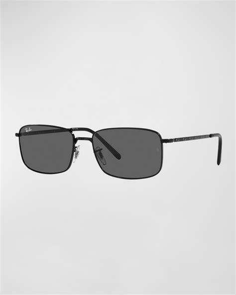 Ray Ban Mens Metal Rectangle Sunglasses Neiman Marcus