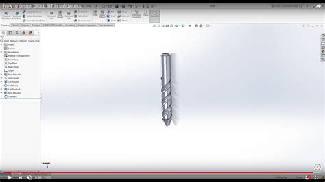 How To Design Drill Bit In Solidworks Youtube