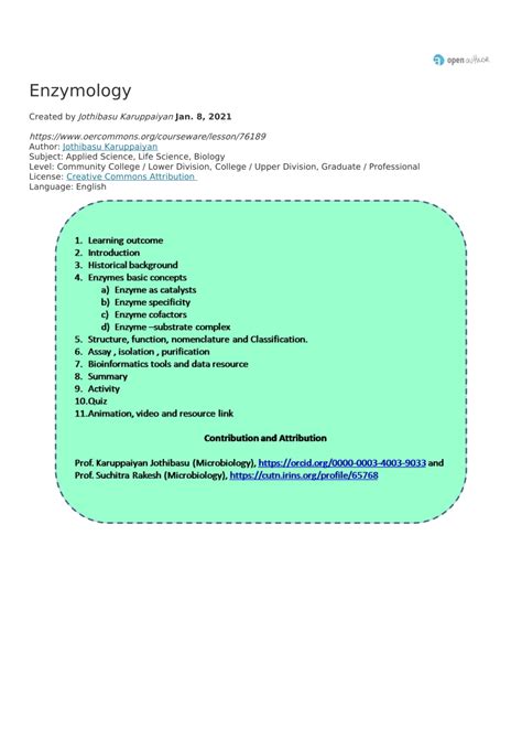 (PDF) Enzymology