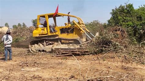 Big Bulldozer Extreme Operator Forestry Pushing To Clearing Land Youtube