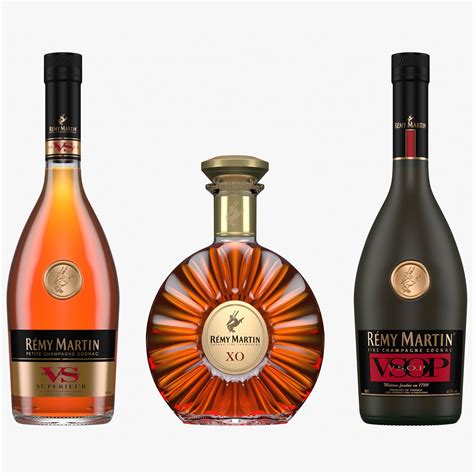 Remy Martin Cognac VS VSOP XO Bottles 3D Model 59 Obj Max Fbx