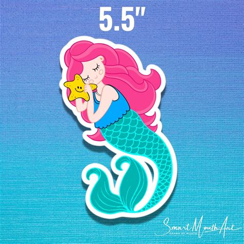 Mermaid Sticker Notebook Sticker Mermaid Stickers Pegatinas Etsy