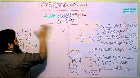 رياضيات ثاني متوسط الدرس الثاني مقارنة الاعداد النسبية وترتيبها