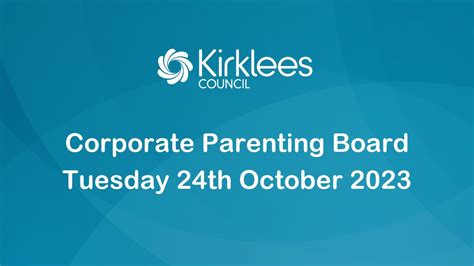 Kirklees Council Corporate Parenting Board 24th October 2023 YouTube