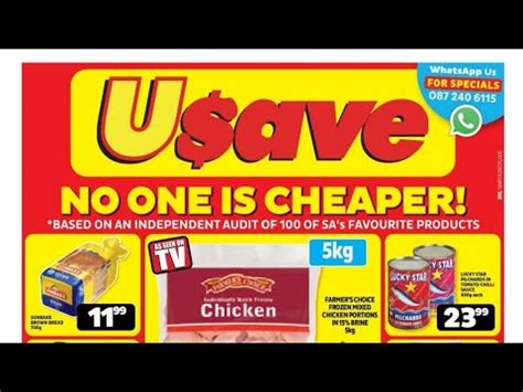 What S On Special At Usave This Week Promo Valid From May To