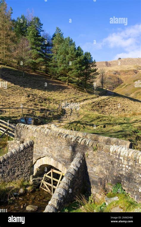 Kinder Scout Jacobs Ladder Edale Im Derbyshire Peak District National