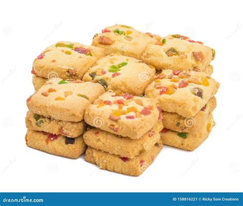 Delicious Tutti Frutti Cookie Or Biscuit Stock Image Image Of Group