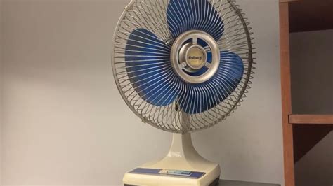 Vintage Galaxy 12 Oscillating Fan W Blue Blade YouTube