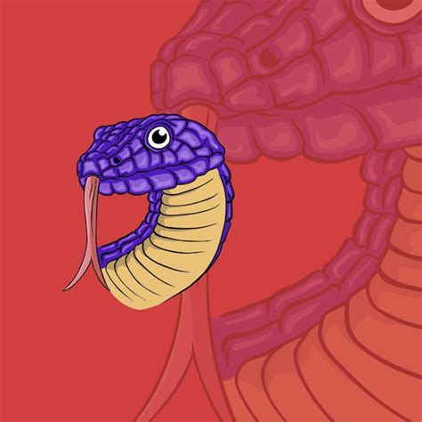 Premium Vector A Purple Snake With A Purple Head And A Purple Snake