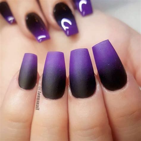 Black And Purple Nails