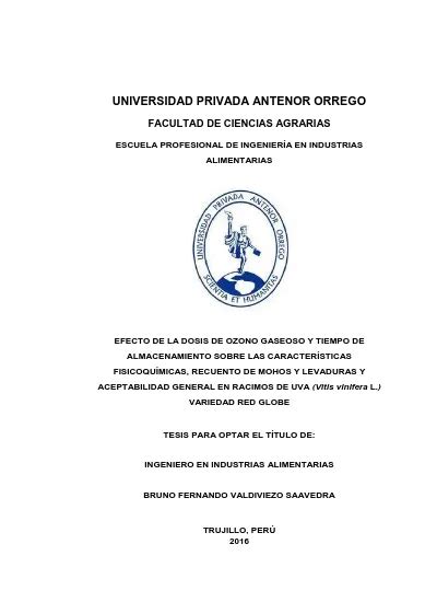 Efecto De La Dosis De Ozono Gaseoso Y Tiempo De Almacenamiento Sobre