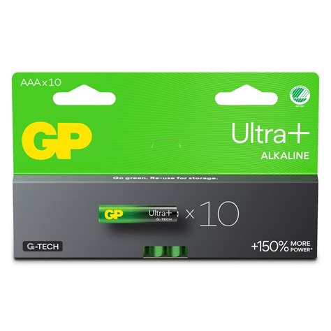 Confezione 10 Batterie GP Ultra Plus Alcaline Ministilo AAA 24AUP LR03