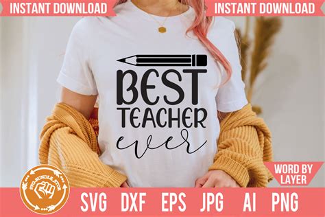 Best Teacher Ever Svg Graphic By Svg Bundle Store Creative Fabrica