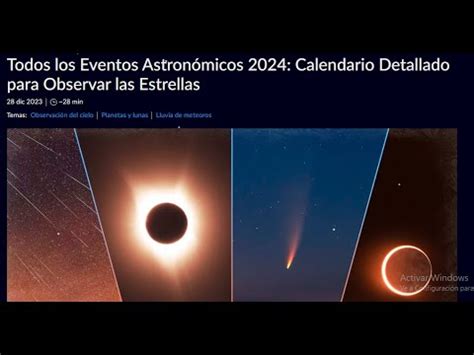 Todos los Eventos Astronómicos 2024 Calendario Detallado para Observar