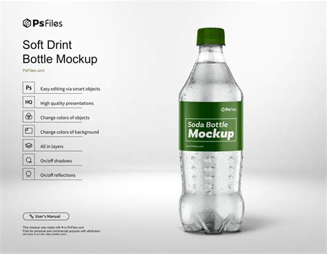 Free Soda Bottle Mockup Psd Psfiles