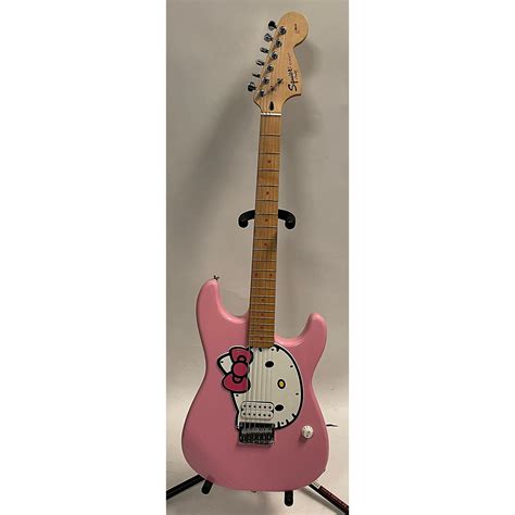 Used Squier Hello Kitty Stratocaster Single Hum Pink With Kitty