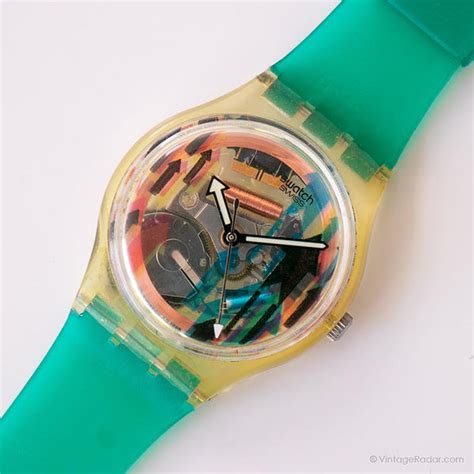 1995 Swatch SKK102 DIRECTION Watch | Vintage Colorful Skeleton Swatch