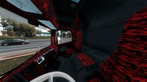 ETS2 Scania RJL 4S Topline Interior Red Plusch Danish Reworked V2 0