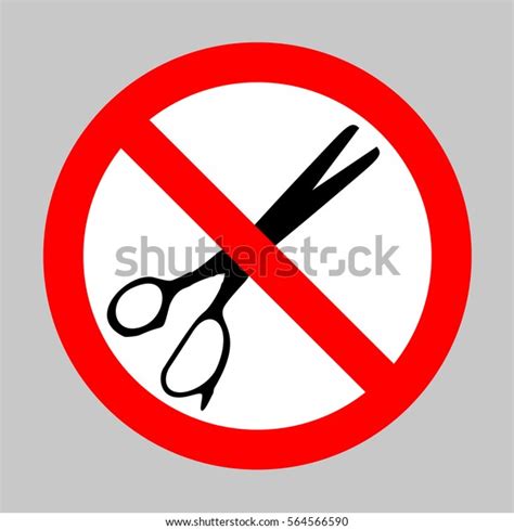 No Scissors Sign Illustration Forbidden Sign Stock Vector Royalty Free