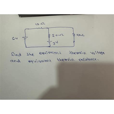 Solved Find The Equivalent The Venin Voltage And Equivalent Chegg