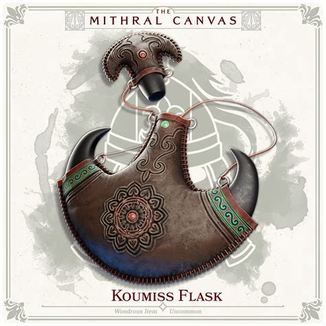 Oc Art Koumiss Flask Wondrous Item The Mithral Canvas 5e R