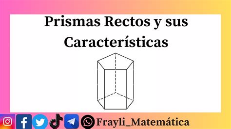 Prismas Rectos Y Sus Caracter Sticas Youtube