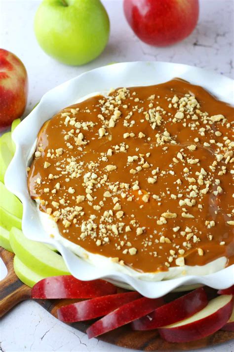 Caramel Apple Cheesecake Dip No Bake Dessert Recipe