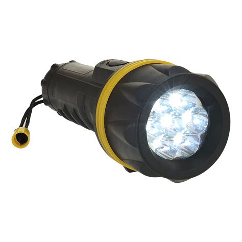 led rubber torch yellow black eltham workwear safety