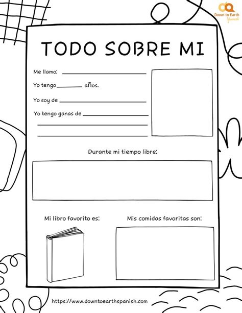 Todo Sobre Mi Spanish Worksheet Is A Free Printable To Fill Out And