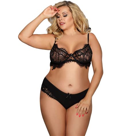 Sexy Plus Size Lingerie With Fringes Bbw Sheer Lingerie Transparent Xxl Lace Underwear Curvy