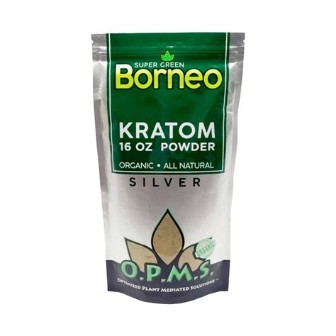 Opms Silver Super Green Borneo Kratom Powder Vision Cigar Cigarette