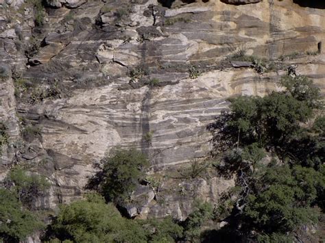 Banded Gneiss In Molino Canyon Viewed From The Catalina Highway