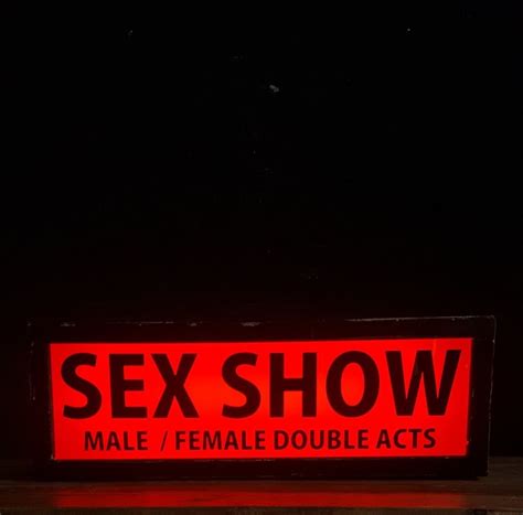 Large Illuminated Soho SEX SHOW Sign ELECTRIC Sign Catawiki