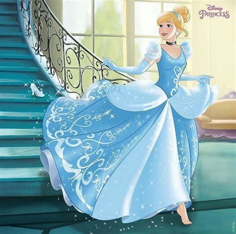 Cinderella Running Down The Stairs And Left Behind Her Glass Slipper