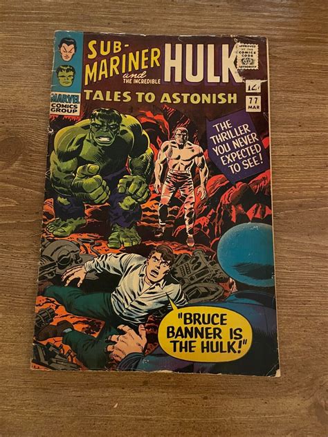 Tales To Astonish 77 VG Marvel Comic Book Incredible Hulk Sub