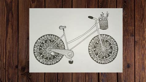 How To Draw Cycle Mandala Art Bicycle Mandala Art Blazing Art Easy Cycle Mandala Art Youtube