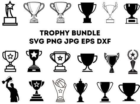 Trophy Svg Bundle Trophy Png Bundle Trophy Clipart Trophy Svg Cut