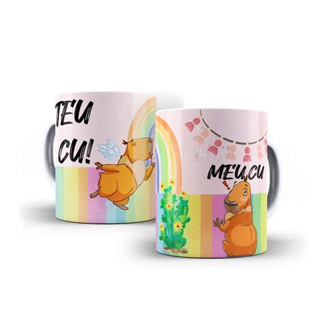 Capivara Debochada - Caneca Capivara Malcriada debochada Frases Indelicadas - Teu cu ...