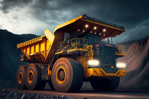 Open Pit Mine Industry Big Yellow Mining Truck For Coal Anthracite At