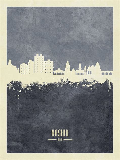 Nashik Skyline India #82 Digital Art by Michael Tompsett