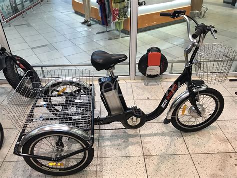 Трехколесный электровелосипед трицикл с корзиной Eco Drive Cargo ...