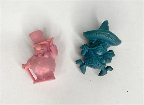 Frito Bandito 1968 Pencil Eraser W.C. Frito 1971 Pencil Toppers Blue ...