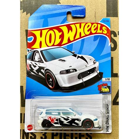 Hot Wheels Genuine JDM Honda Civic Custom White Model Shopee Malaysia