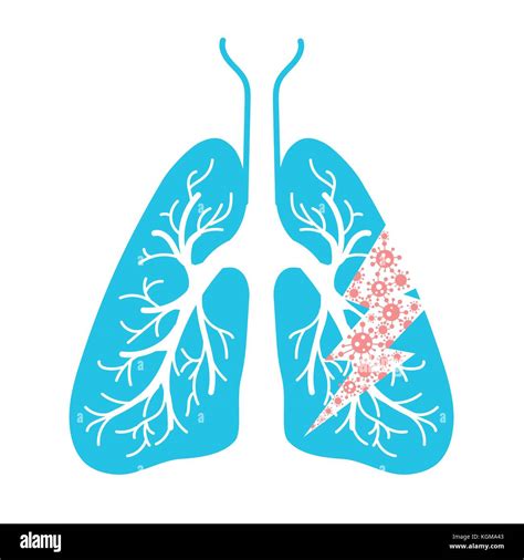 Silueta De La Enfermedad Pulmonar Icono De Enfermedades Pulmonares