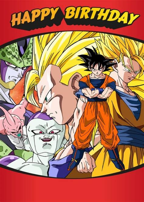 Dragon Ball Z Birthday Card Moonpig