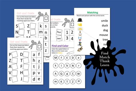 ABC & 123 Worksheets / Letters and Numbers Printables - Etsy