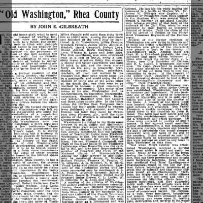 Rhea County History, N B Baird mentioned - Newspapers.com™